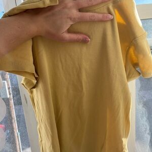 Madewell butter yellow ribbed t-shirt
